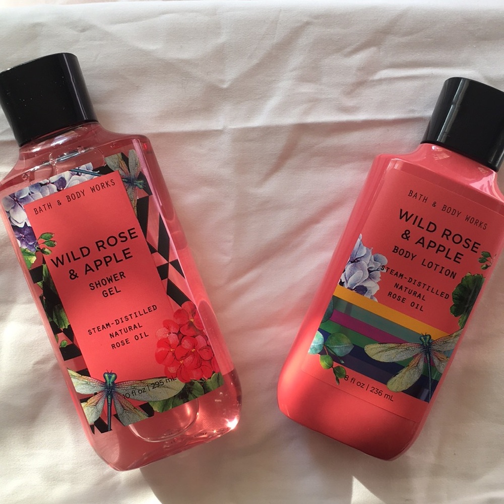Bath & Body Works Wild Rose Shower Gel & Lotion